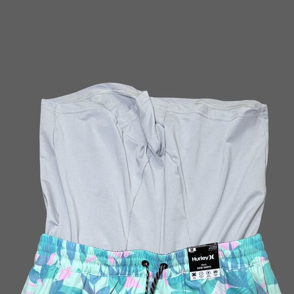 Hurley Aticama Volley Swim Trunks Tropical Mist Blue Men's M NWT - Picture 8 of 9